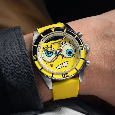 Montre Spinnaker x Bob L'Éponge Fleuss Chronographe Eyedial Eye Spy Yellow
