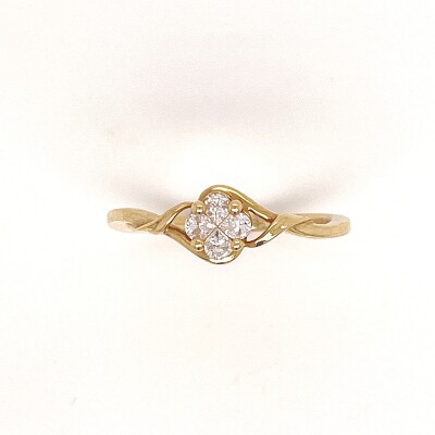Bague en or jaune 750/1000 et diamants