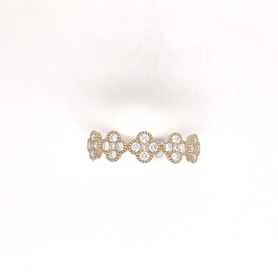 Bague en or jaune 750/1000 et diamants