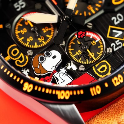 Montre P-51 Mustang Blakeslee Chronograph Peanuts Snoopy Flying Ace Limited Edition AV-4140-02