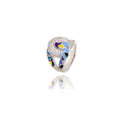 Bague Willemstad en argent et émaux
