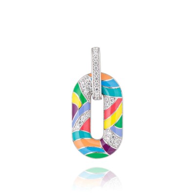 Pendentif Capri en argent et émaux