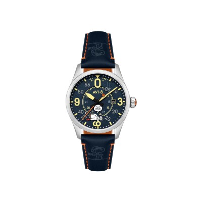 Montre AVI-8 Spitfire Smith Automatic Snoopy Peanuts Flying Ace Pilot Error Limited Edition