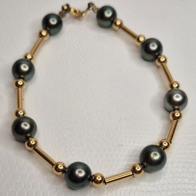 BRACELET OR JAUNE 18K PERLES DE TAHITI