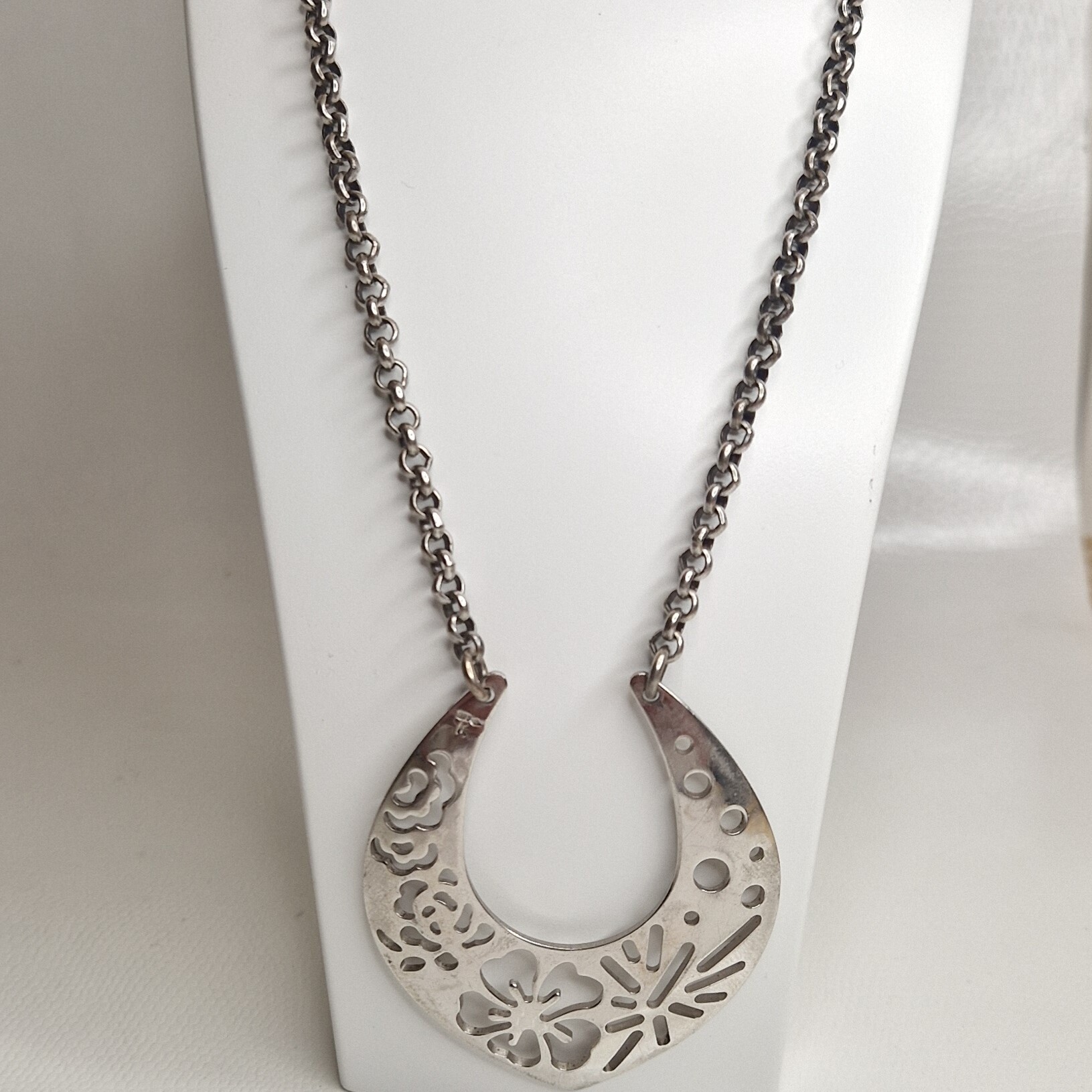 COLLIER KENZO EN ARGENT FLEURS vue 1