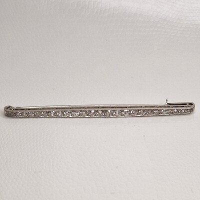 Broche or blanc 18 carats et diamants