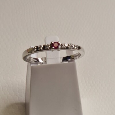 Bague Mauboussin Capsule d'émotion Or blanc Rubis, Diamant