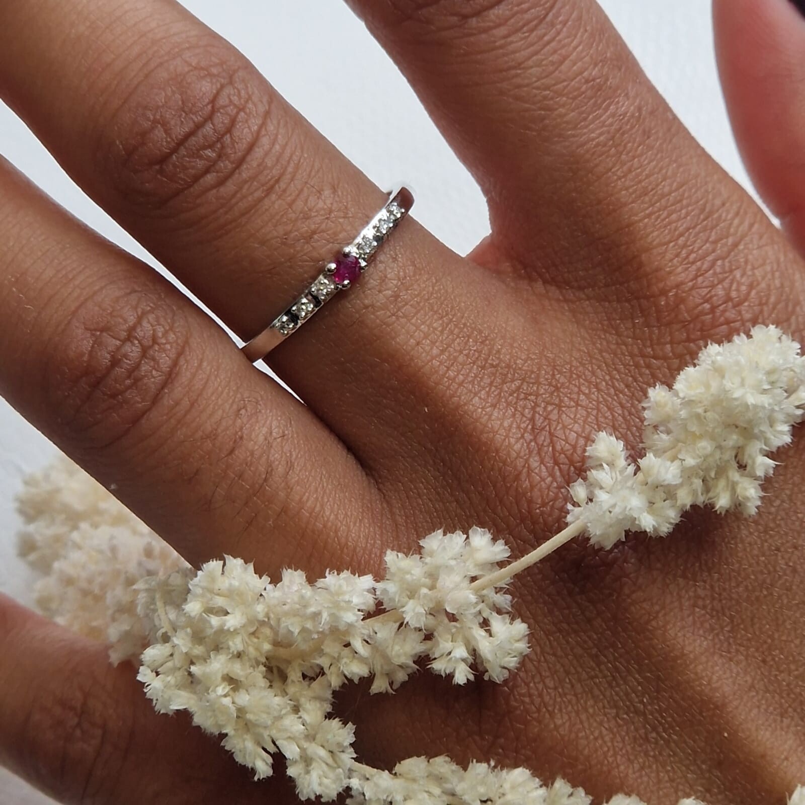 Bague Mauboussin Capsule d'émotion Or blanc Rubis, Diamant vue 2