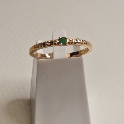 Bague Mauboussin Capsule d'émotion Or rose Emeraude, Diamant