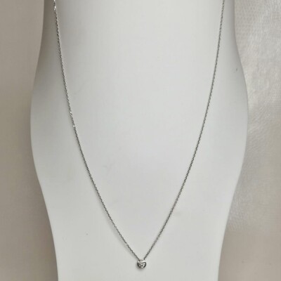 Collier Solitaire Diamant 18 carats serti clos
