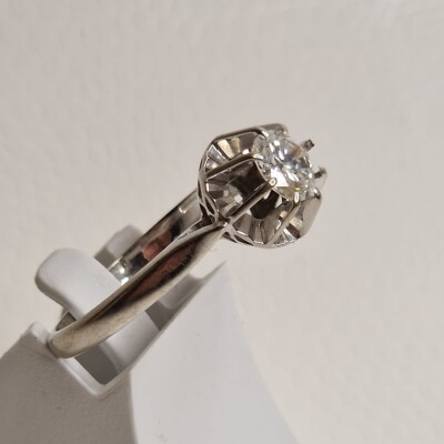 SOLITAIRE OR BLANC DIAMANT