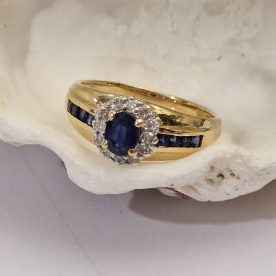 Bague Or 750 saphirs et diamants