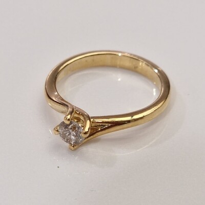Solitaire or jaune 18k