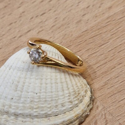 Solitaire or jaune 18k