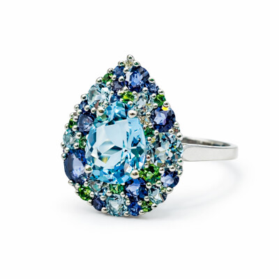 Bague collection émotion coussin poire