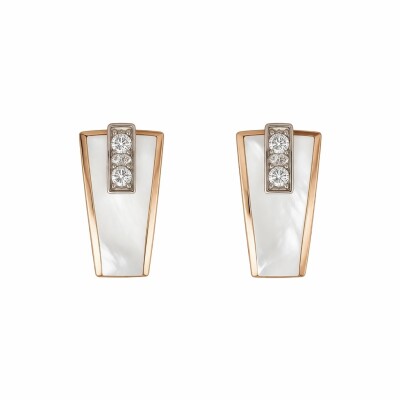 Boucle d'oreille en or rose