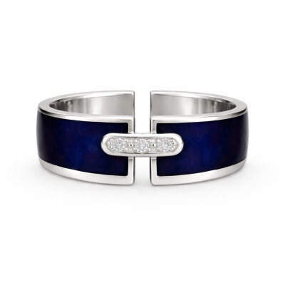 Bague lien en or gris