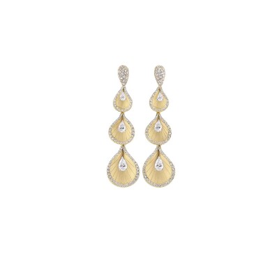 Boucles d'oreilles Premiere Yellow Sunrise Gold avec Diamants
