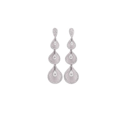 Boucles d'oreilles Premiere White Ice Gold avec Diamants