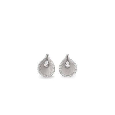 Boucles d'oreilles Premiere White Ice Gold avec Diamants