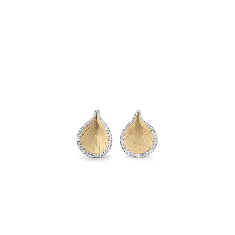 Boucles d'oreilles Goccia Yellow Sunrise Gold avec Diamants