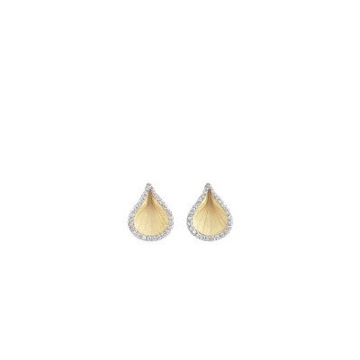 Boucles d'oreilles Goccia Yellow Sunrise Gold avec Diamants