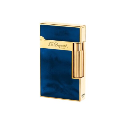BRIQUET LIGNE 2 LAQUE NATURELLE BLEUE FINITION OR JAUNE