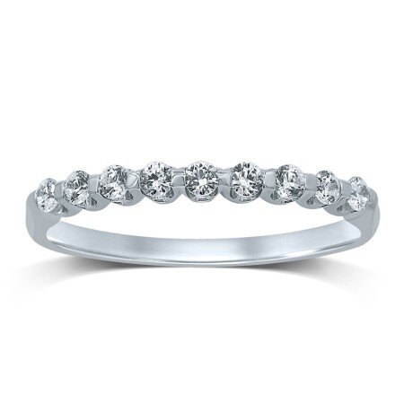 WHN Alliances Serties Swiss 9 Diamants Demi-Tour 0,33ct