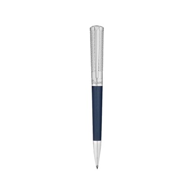 STYLO BILLE LIBERTE LAQUE NATURELLE BLEU FINITION PALLADIUM