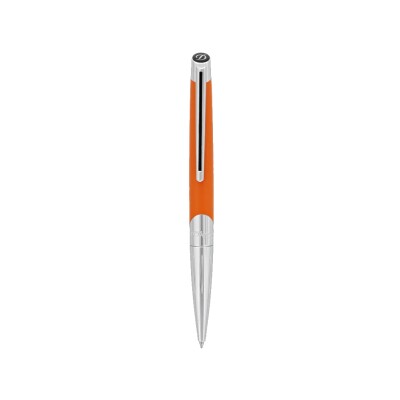 STYLO BILLE DÉFI MILLENNIUM ARGENTE ET ORANGE MAT