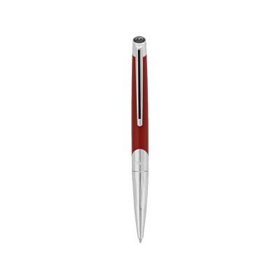 STYLO BILLE DÉFI MILLENNIUM ARGENTE ET ROUGE MAT