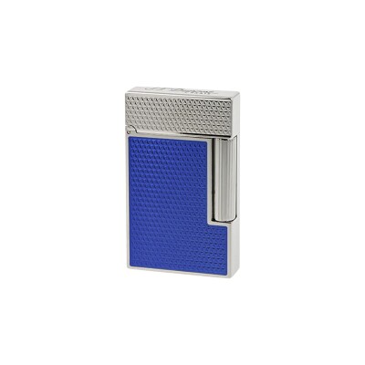 BRIQUET LIGNE 2 GUILLOCHE SOUS LAQUE BLEU ELECTRIQUE