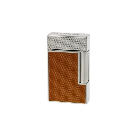 BRIQUET LIGNE 2 GUILLOCHE SOUS LAQUE ORANGE VIF