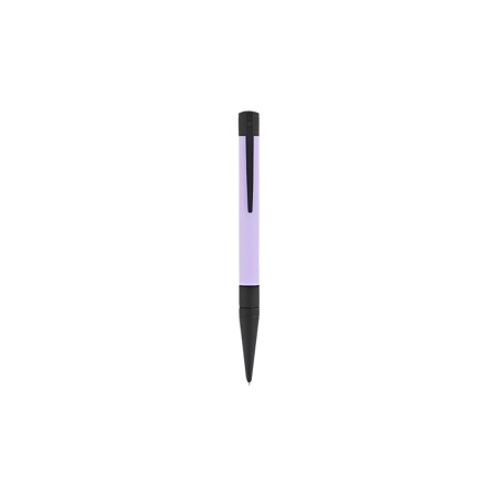 STYLO BILLE D-INITIAL LILAS ET NOIR MAT