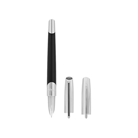 STYLO PLUME DÉFI MILLENNIUM ARGENT ET NOIR