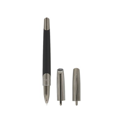 STYLO ROLLER GUN METAL ET NOIR MAT