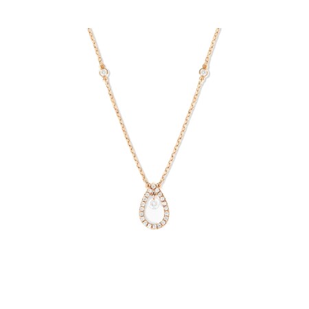 Collier poire Djula Flamboyante en or rose et diamants