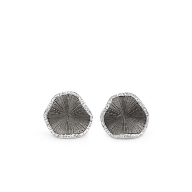 Boucles d'oreilles série Sultana en or lave 18Kt avec diamants