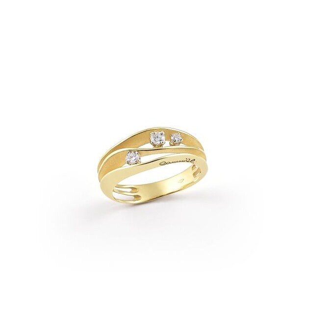 Bague série Dune, or jaune 18 carats Sunrise avec diamants