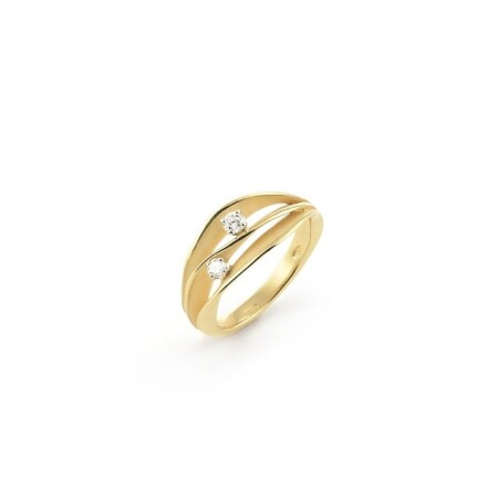 Bague série Dune, or jaune 18 carats Sunrise avec diamants