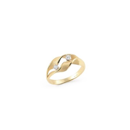 Bague Dune Twist Series, or jaune 18 carats Sunrise avec diamants