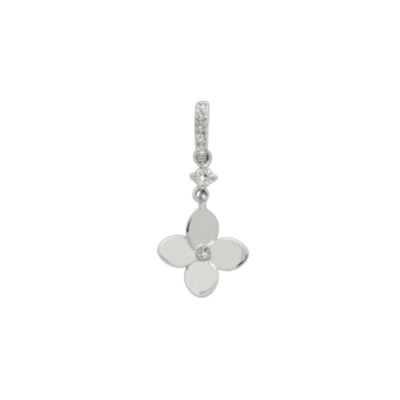 Pendentif Or blanc 0.70 g 7 Diamants 0.08 cts