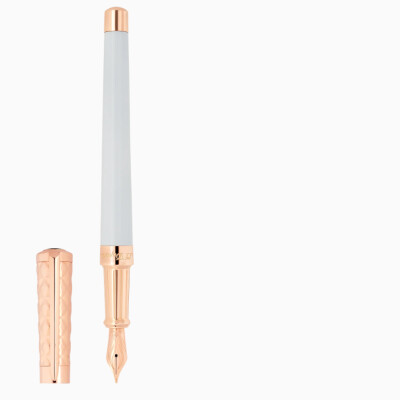 Stylo plume S.T. Dupont Liberté Stylo Plume blanc or rose