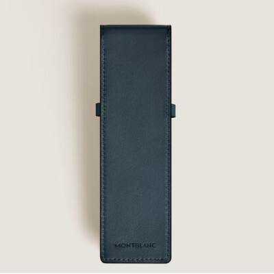 Étui pour 2 Instruments d'Écriture Montblanc Cuir Bleu