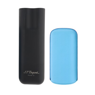 ETUI 2 CIGARES TURQUOISE NOIR MAT