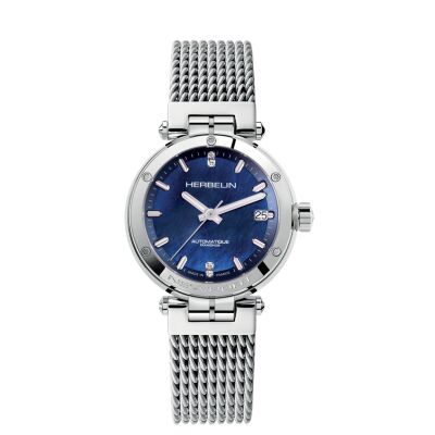 NEWPORT – AUTOMATIQUE NACRE BLEUE & DIAMANTS