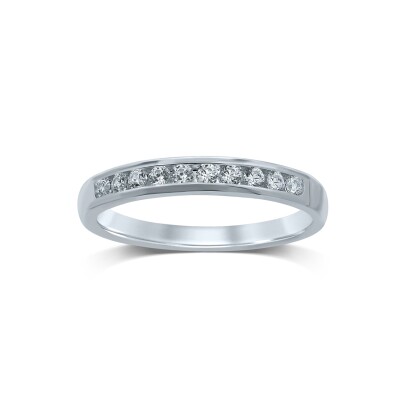 WHR Alliances Serties Rail Demi tour 10 Diamants 0,33ct