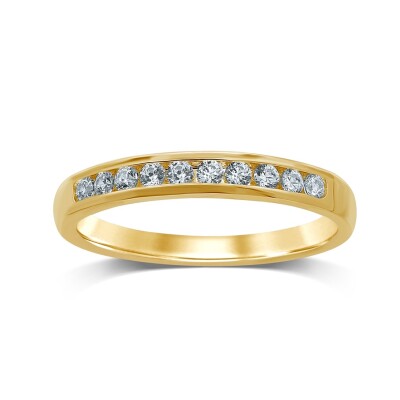 WHR Alliances Serties Rail Demi tour 10 Diamants 0,33ct