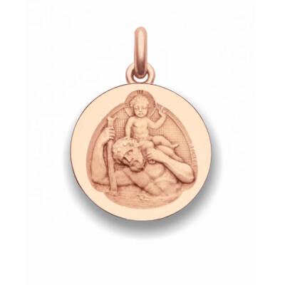 Saint Christophe 18 mm Or Jaune 750/1000