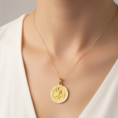 Saint Christophe 18 mm Or Jaune 750/1000